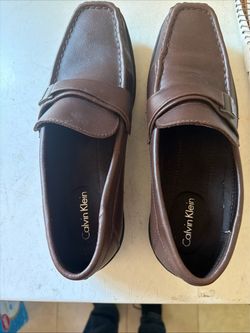 Calvin Klein Men’s Brown Slip-On Dress Shoes Sz 9 1/2