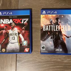 PS4 Games (NBA2K17 & Battlefield 1)