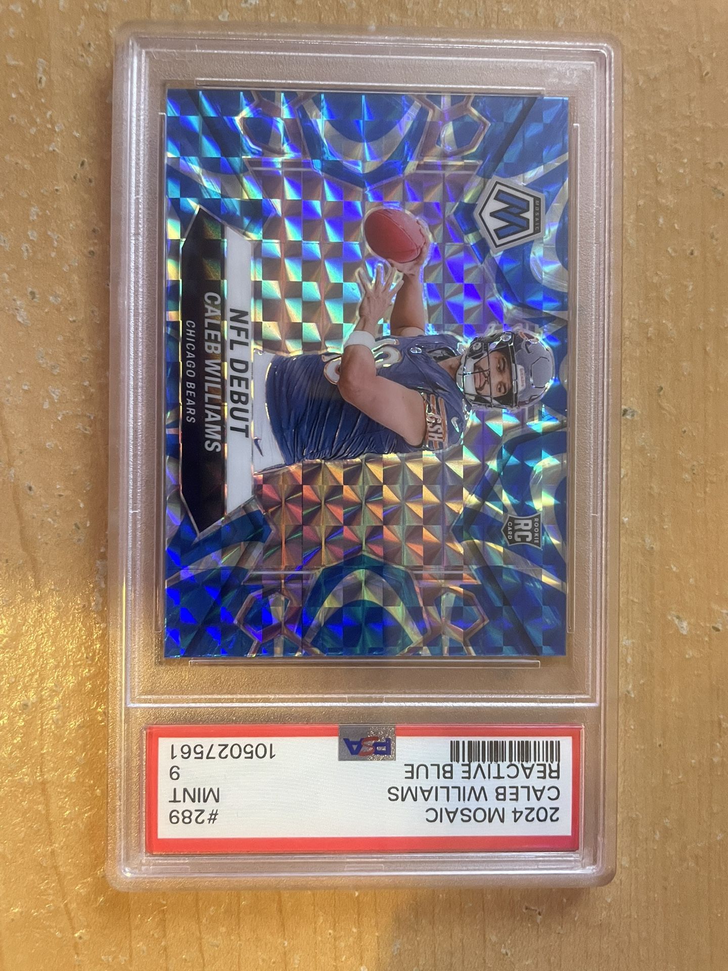 Caleb Williams Blue Reactive NFL Debut PSA 9
