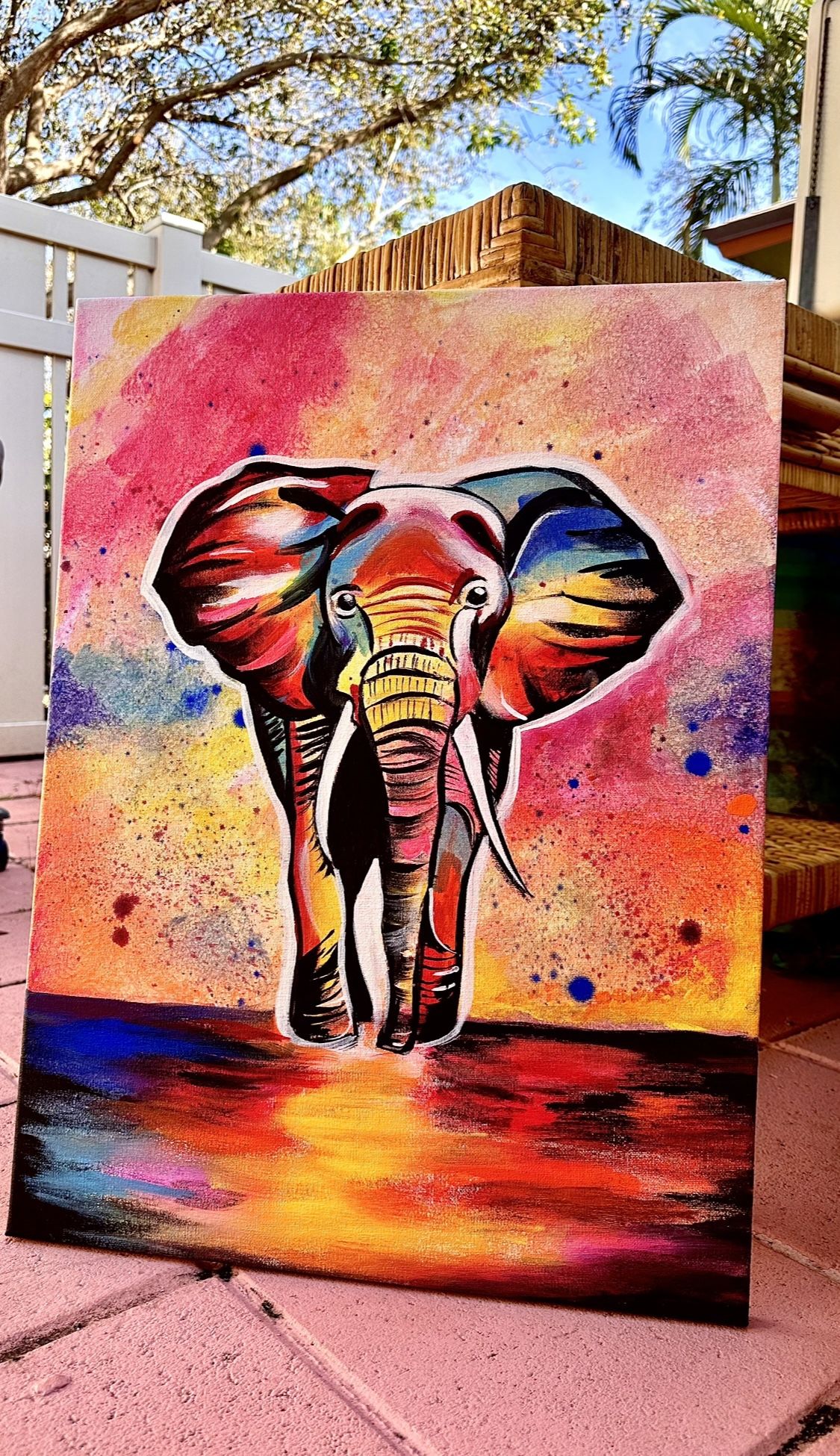 Pop Art Elephant Painting 