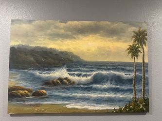 Beautiful Beach Painting 36”w x 24”h