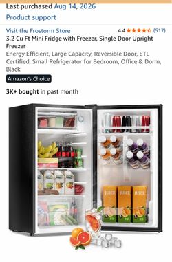 3.2 cu ft mini fridge