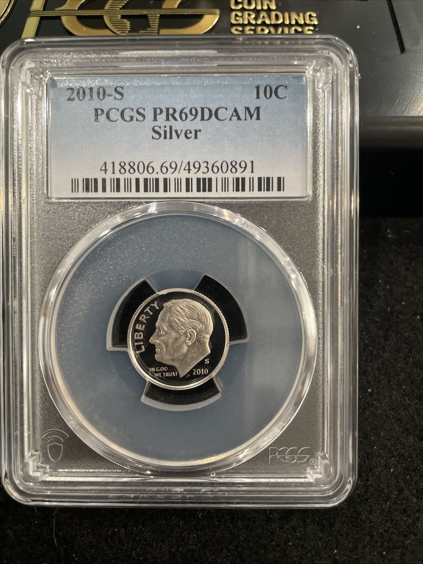 2010 S Gem Proof SILVER Roosevelt Dime Graded At PR69 With A Deep Cameo U-12
