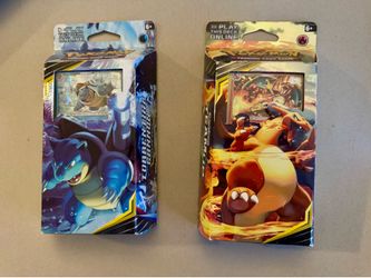 Torrential Canon and Relentless Flame Pokemon Starer theme decks TCG