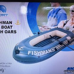 Fishman 200 Boat With Oars  New In Sealed Box! 