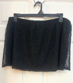 Brand new Juniors sequin crochet mini skirt swim coverup size XL