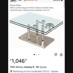 Glass Cocktail Table 