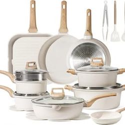 NEW – CAROTE 26-Piece Pots & Pans Cookware Set – Cream White