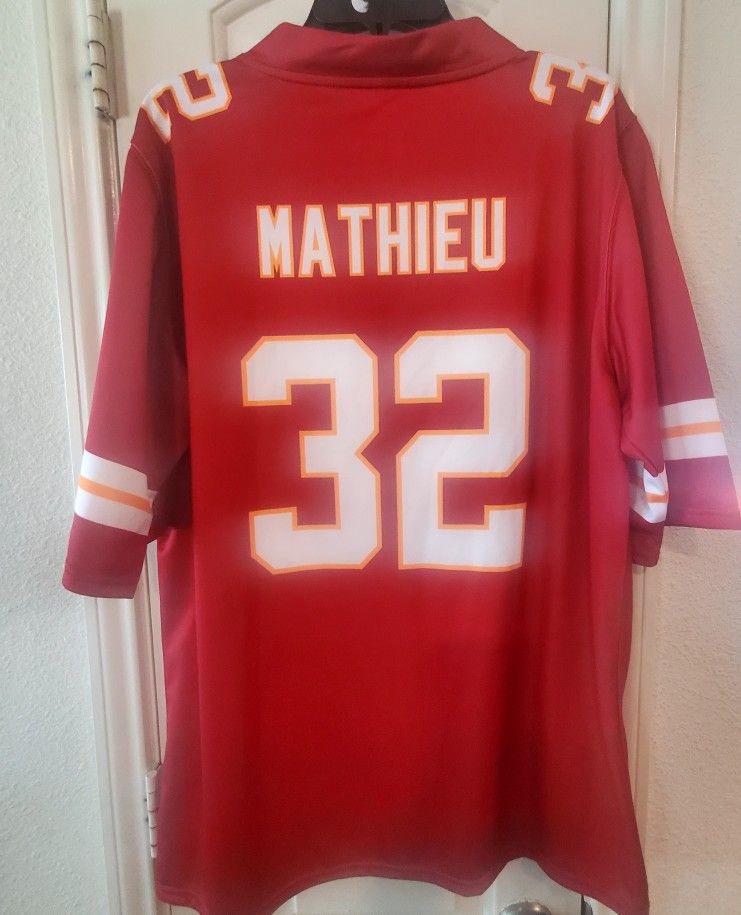 Kansas City Chiefs Tyrann Mathieu #32 Red NFL Football Jersey Mens Sz LG