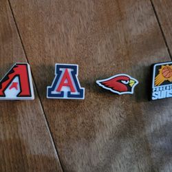 Lot Of 4 Arizona Sport Team Shoe Charms 