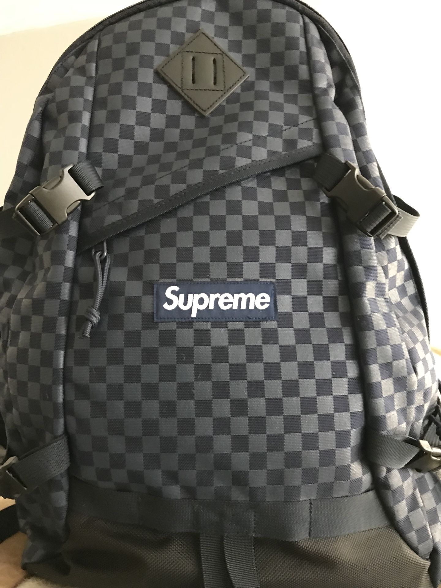 Supreme blue and black checkered backpack for Sale in Magna, UT - OfferUp