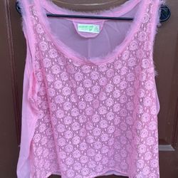 Selena Gomez Pink Sheer Crop Top