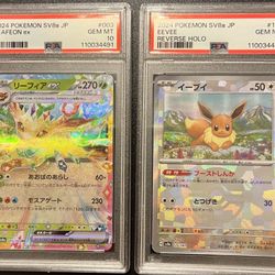 PSA 10 Pokemon Eevee Master Ball & Leafeon Ex Jp