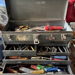 Vintage Craftsman Toolbox Full Of Tools