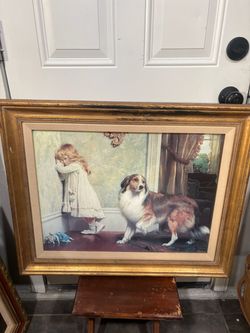 Antique painting frame