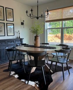 Black Solid Wood Dining Chair