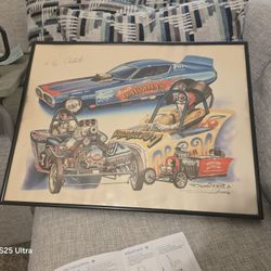 Signed  Le Roy Chadderton Hemi Cuda