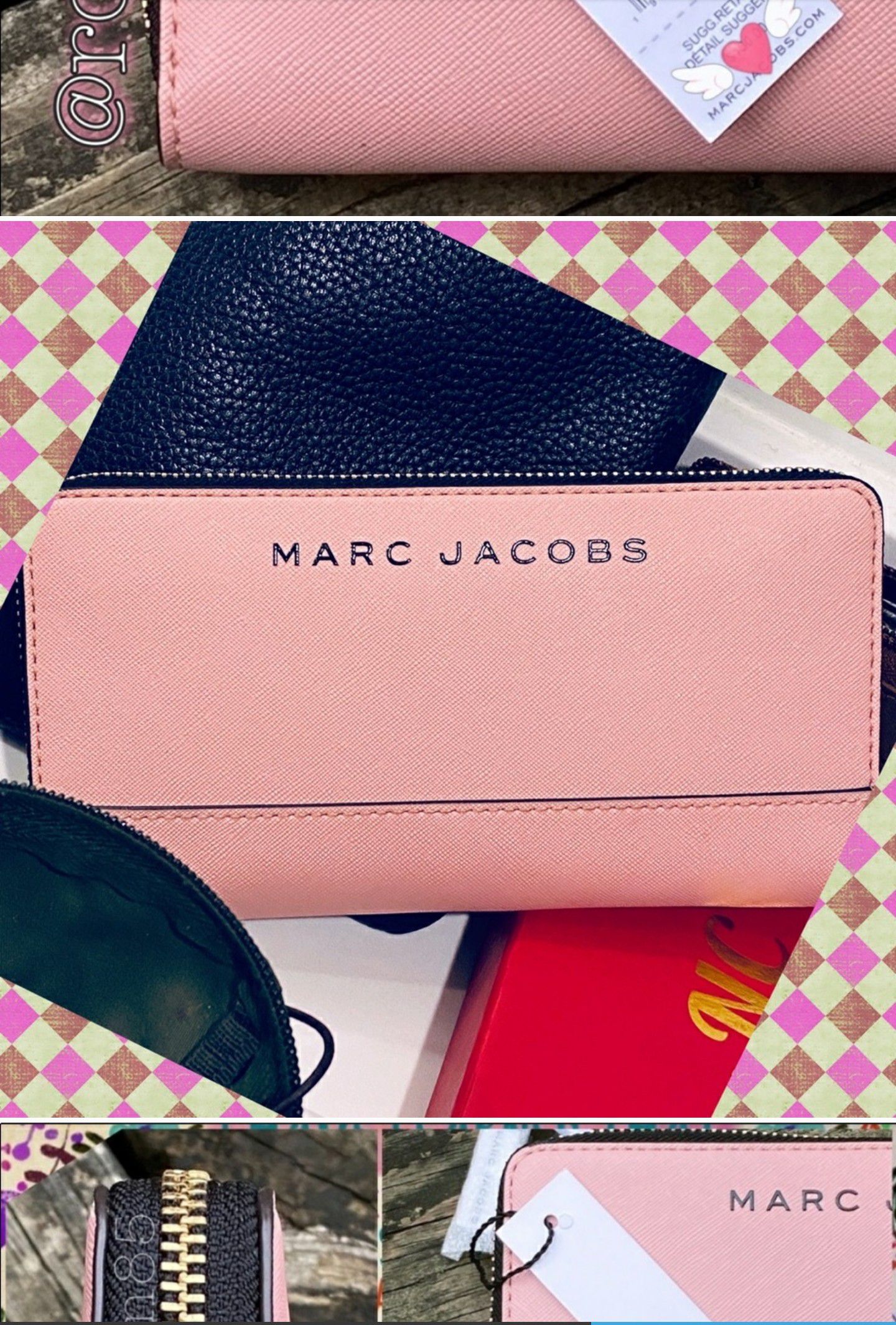 100% Authentic Marc Jacobs Continental zippered wallet/clutch.
