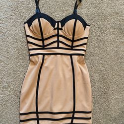 Black And Beige Windsor Dress Size Medium