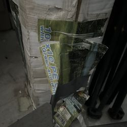 10”x10” PE Gazebo Green And White 