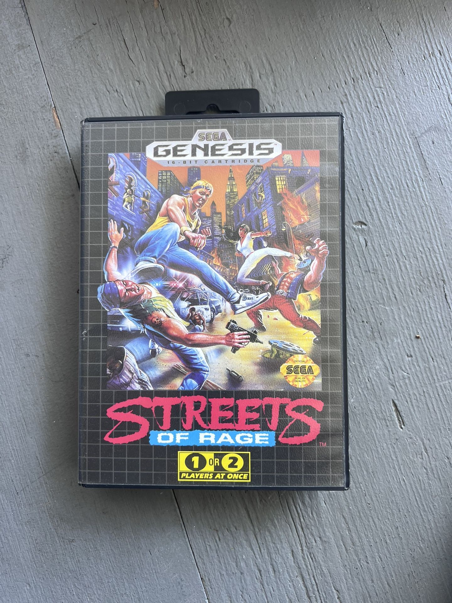 Streets of Rage Sega Genesis 1991 Video Game Cartridge and box