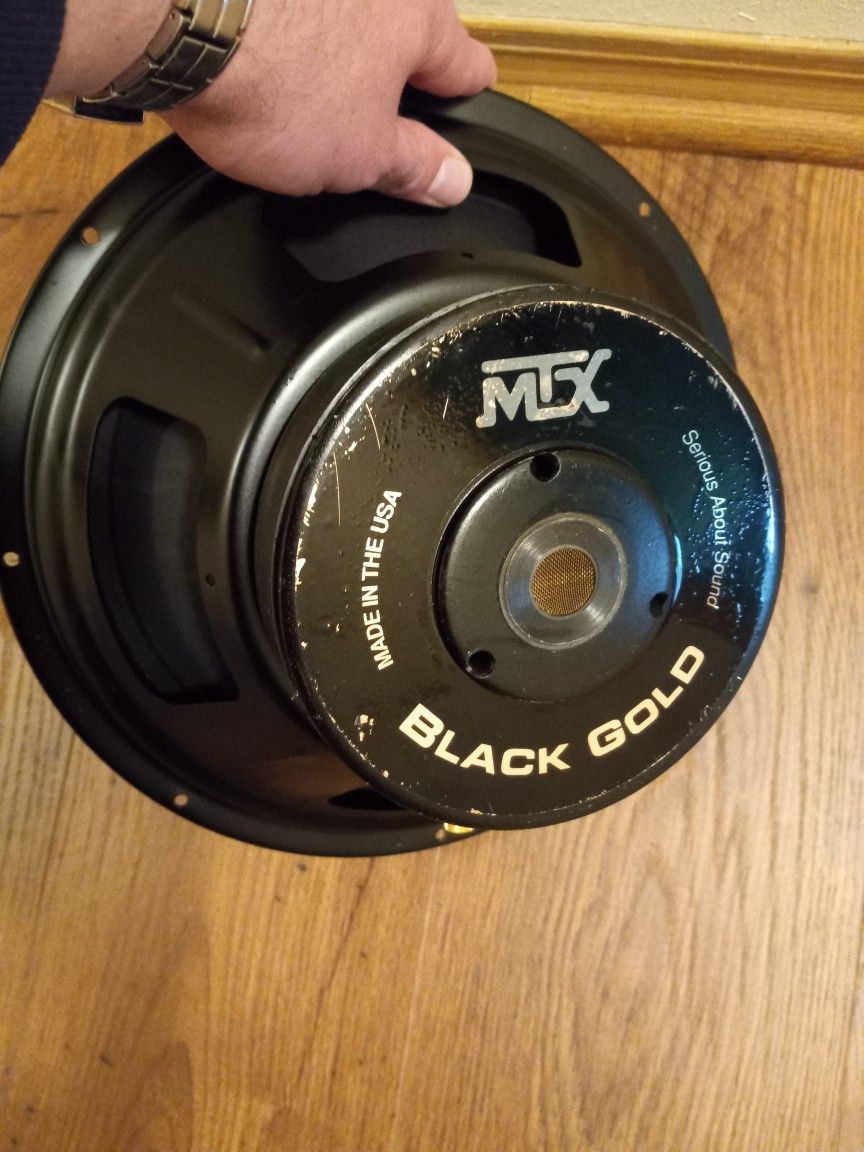 Old School 12" Mtx Audio Black Gold Car Stereo Subwoofer 