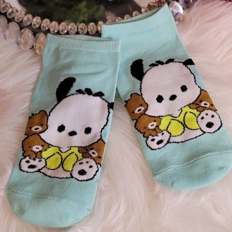 Women's Novelty socks green character one size