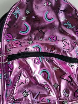 Pink Love Holographic Mini Backpack