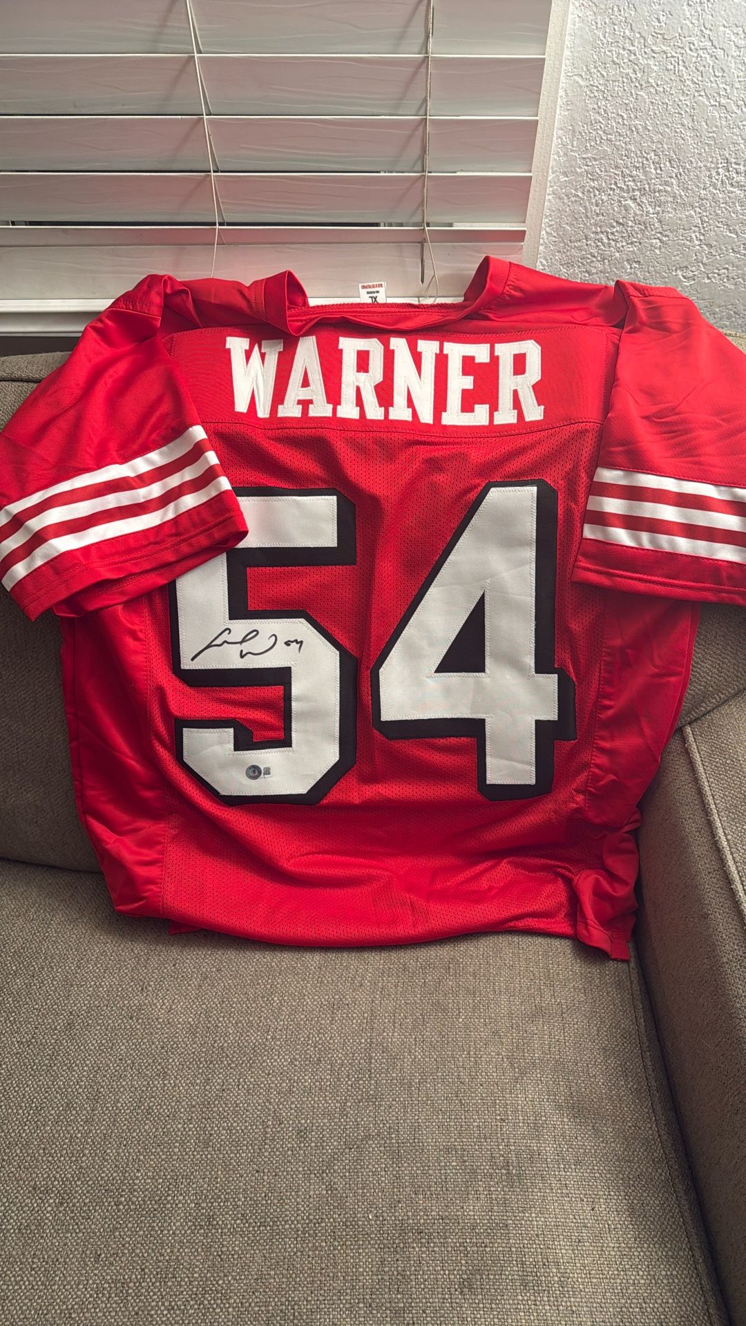 Fred Warner Signed Jersey – Custom Alternate – Authenticated – 49ers $130