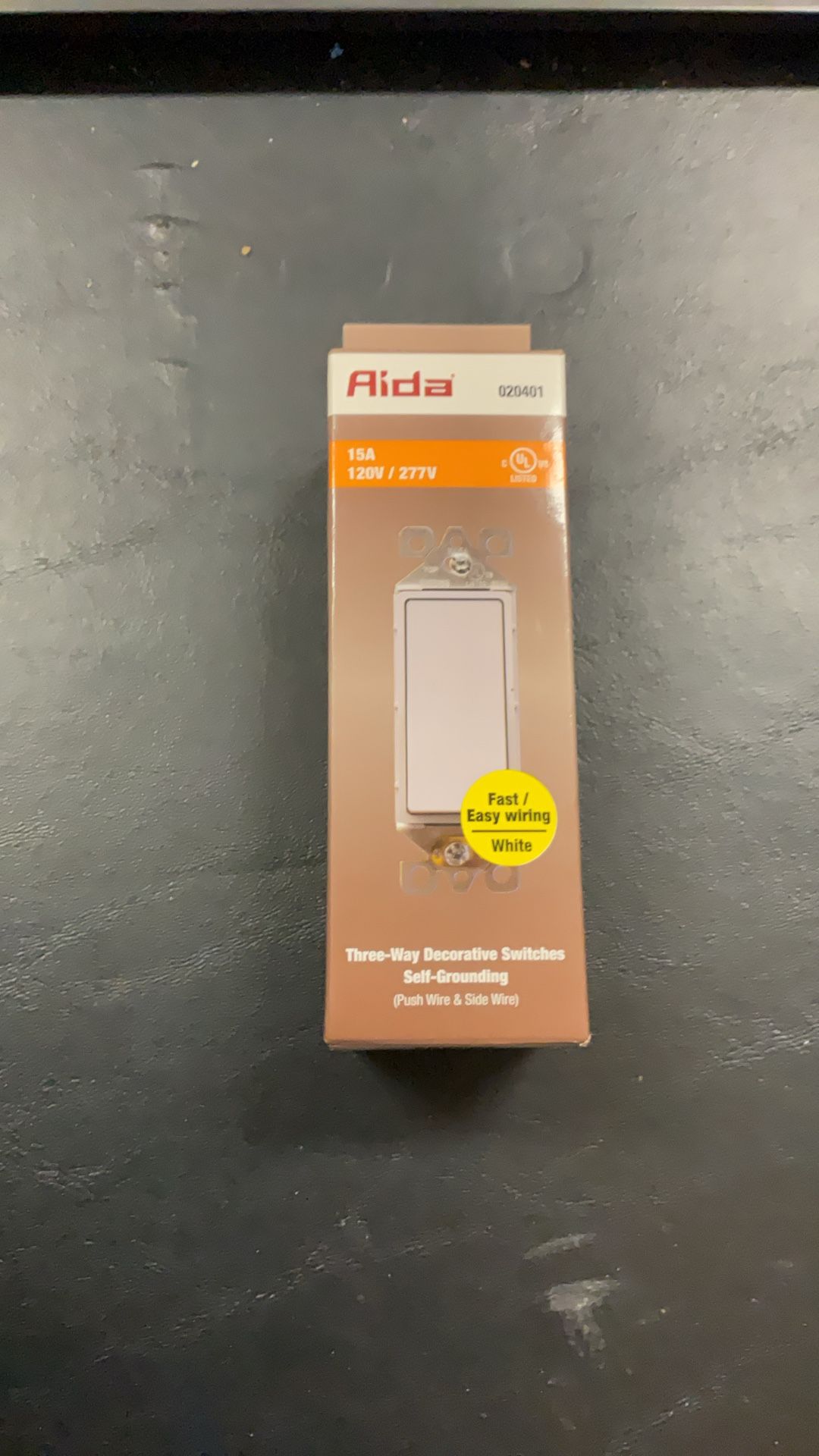 Aida 15A Decorator 3-Way Switch 120V-277V White (10 Available )