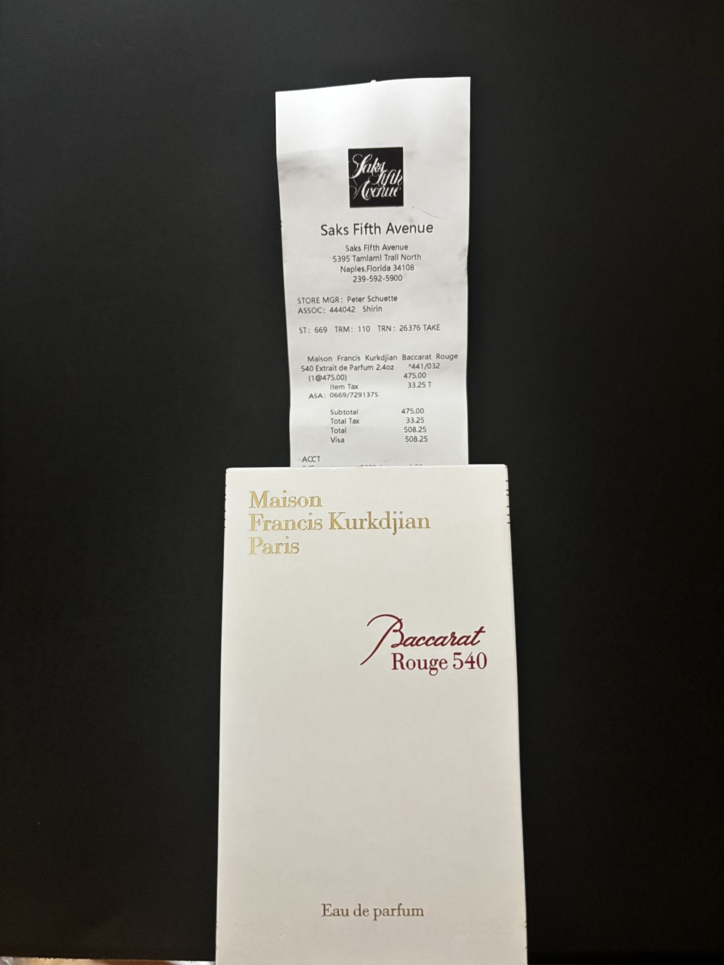 Baccarat Rouge 540 Cologne Red