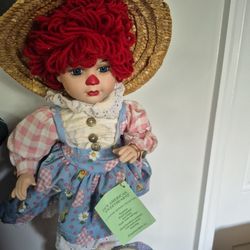 Raggedy Ann Porcelain Doll