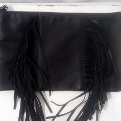 Brand New Color Brilliance Ion Soft Clutch Black Fringe

