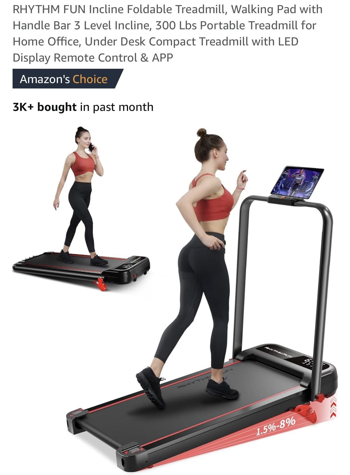Treadmill With Bar Handles