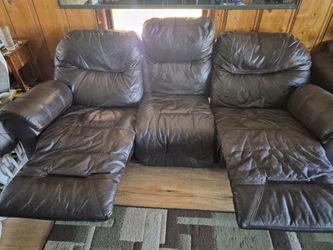 Leather electric recliner