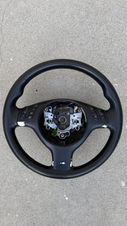 BMW OEM Msport Steering Wheel E39 E53 E46 E38 M Black Leather