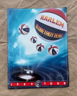 harlem globetrotters 1989 world tour book/program