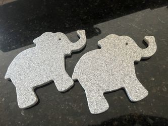 $10- Elephant Lovers:  Ceramic Elephant Trivets