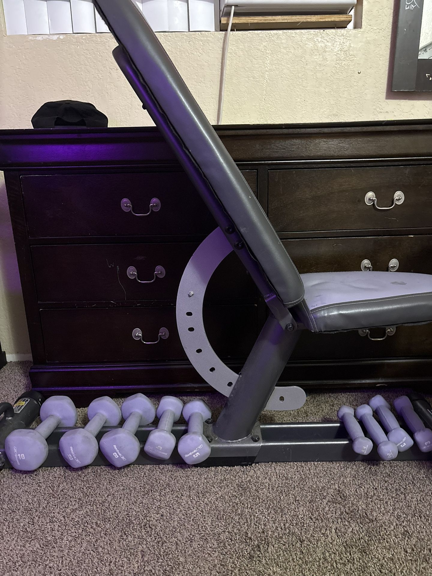 Reebok Workout Bench With Weights Included