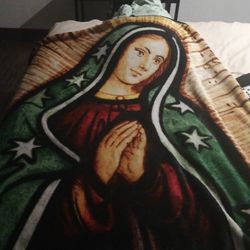 Original Virgin Mary Religious Blanket Made For A Kid Or Grandma Or Anyone Who Loves It