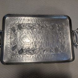 VTG  ALUMINUM Tray LARGE Everlast Forged Hammered