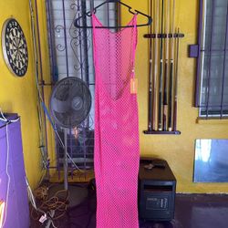 Hot Pink Maxi Dress Small New 