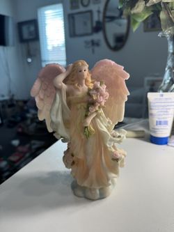 Vintage Floral Angel Figurine