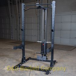 NEW Commercial Half Rack with Lat Pulldown and 200lb weight stack