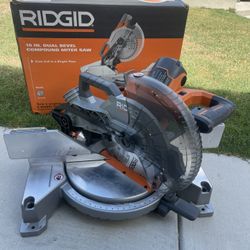 RIDGID 15 Amp 10 in. Corded Dual Bevel Miter Saw with LED Cut Line Indicator