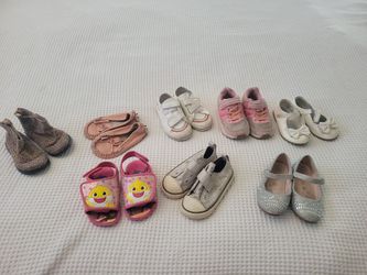 Lot Of Toddler Girl Size 7 Shoes