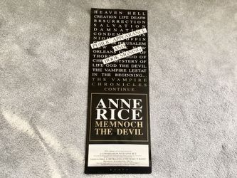 1995 Poster Anne Rice Book Signing + Appearance PEN American Center NYC Memnoch the Devil Vampire Promo