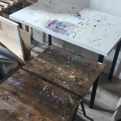 $75 Paint Canvases And Tables