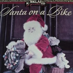 Santa On A Bike Christmas Decoration Large 18 In High By 25 In Wide By 10 In