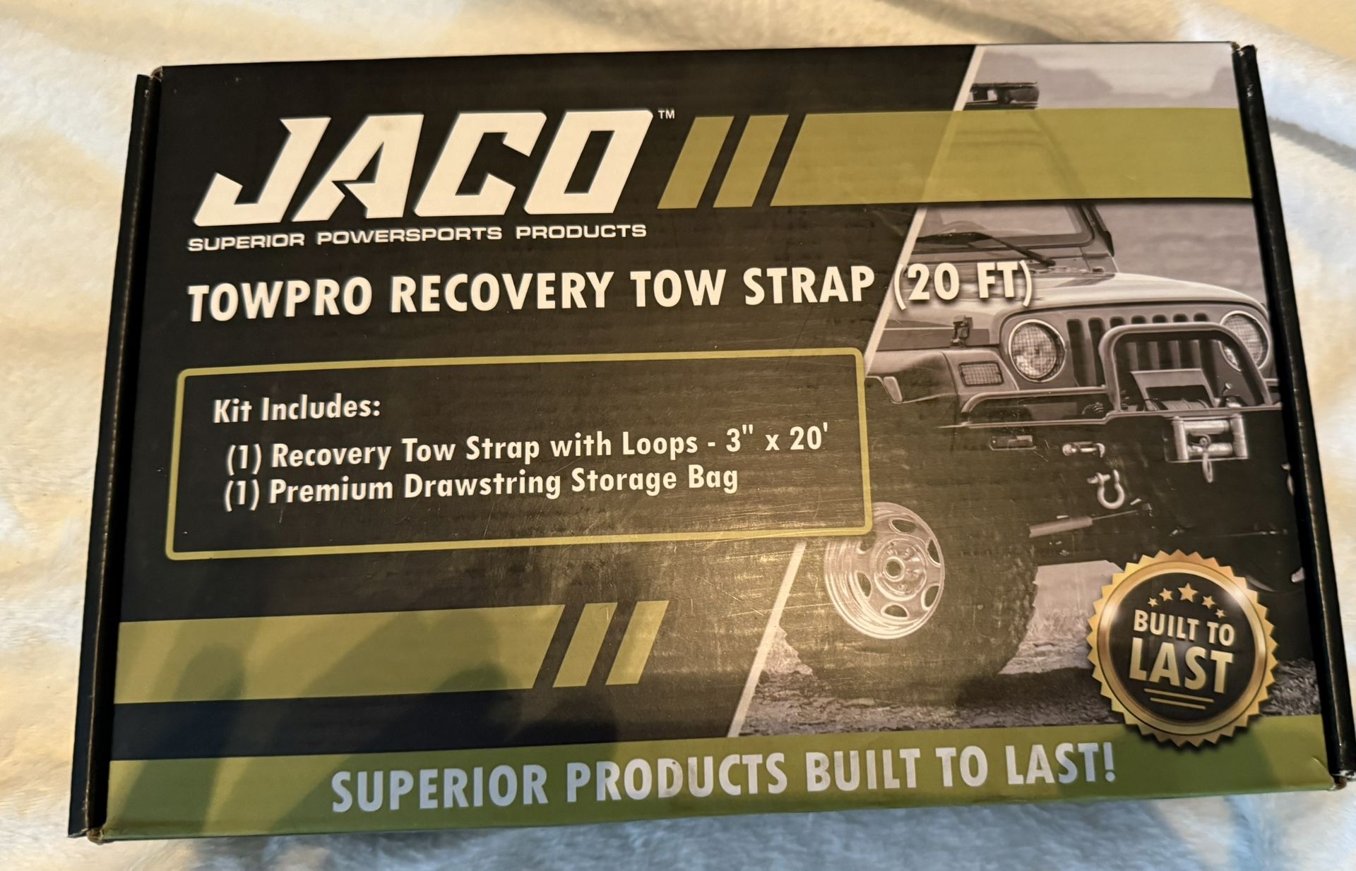 TowPro™ Recovery Tow Strap | Off Road 4x4 Towing Rope (31,542 lbs) - 3" x 20 FT
